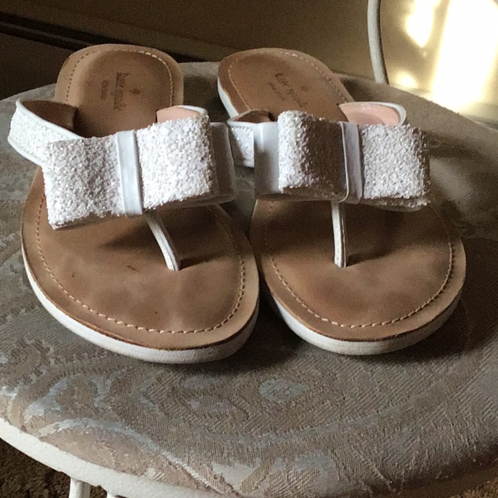 Kate Spade sequined sandals with bow